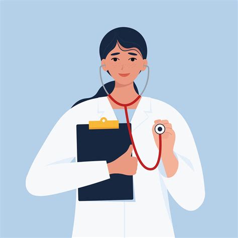 Doctor White Coat Female illustrations .